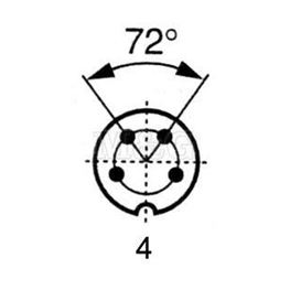 Picture of UTIKAČ DIN NM/M 4-POL 210°