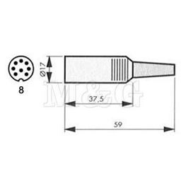 Slika za UTIKAČ DIN S/Ž 8-POL 270°