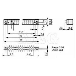 Slika za KONEKTOR DIN 41612 B 64 PINA M (a+b)