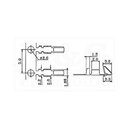 Slika za KONEKTOR NYLON 2,54 KONTAKT PIN