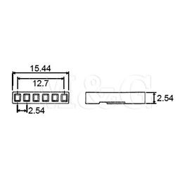 Slika za KONEKTOR NSR-06 2,54 6 PINA