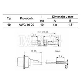 Slika za SUB-D KONEKTOR KOMB.PIN M 10A