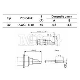 Picture of SUB-D KONEKTOR KOMB.PIN M 40A