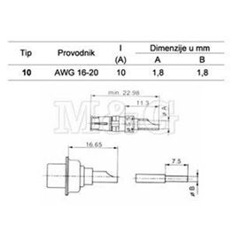 Picture of SUB-D KONEKTOR KOMB.PIN Ž 10A