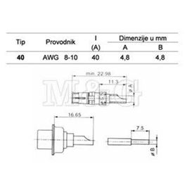 Picture of SUB-D KONEKTOR KOMB.PIN Ž 40A