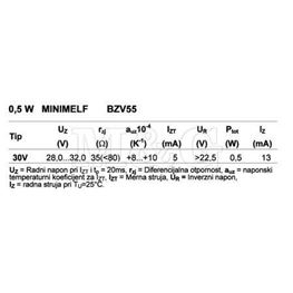 Slika za DIODA SMD ZENER 0,5W  30V