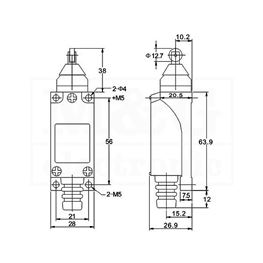 Slika za GRANIČNI PREKIDAČ XZ-8/122  TZ-8122  ME/8122