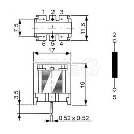 Slika za INDUKTIVNOST EF 0,14mH 2,2A