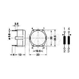 Slika za INDUKTIVNOST CAF-2.3-2.2  2X2,2mH 2,3A