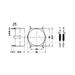 Picture of INDUKTIVNOST CAF-2.0-6.8  2X6,8mH 2A