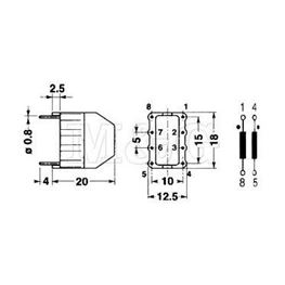 Slika za INDUKTIVNOST RSD V-2010 2X6,8mH 1A