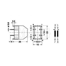 Slika za INDUKTIVNOST RSD V-2505 2X27mH 0,5A