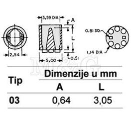 Slika za ODSTOJNIK LE DIODE 503