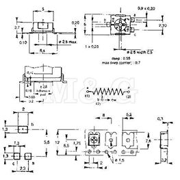 Slika za POTENCIOMETAR TRIMER SMD TS53YL 10K