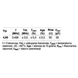 Slika za QUARZE KER.REZONATOR 4,00 MHz