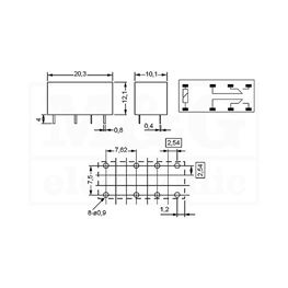 Picture of RELEJ HJR1-2C-L-24VDC 2XU 2A 24V