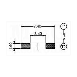 Picture of TASTER SMD 34N-F 0,8 mm 2 PINA