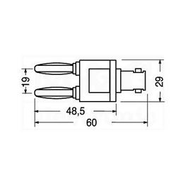 Picture of BNC UTIČNICA / 2X UTIKAČ 4 MM