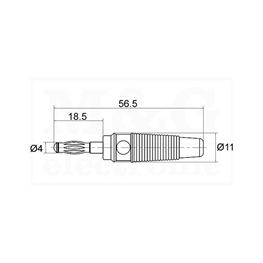 Picture of UTIKAČ BANANA 4 MM 16A ŽUTI