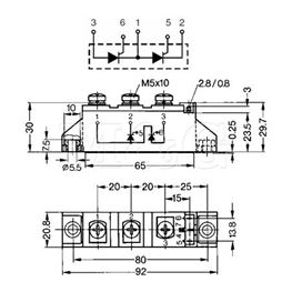 Slika za TIRISTORSKI MODUL MCC44-18IO8B