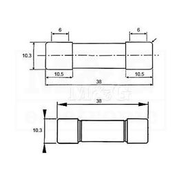 Slika za OSIGURAČ KERAMIČKI CH 10X38 aM 6A