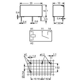 Slika za RELEJ FINDER 32.21.7.005 1xNO 6A 5V DC