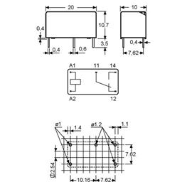 Slika za RELEJ FINDER 32.21.7.005 1xU 6A 5V DC