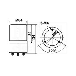 Picture of SIGNALNO ROTACIONO SVETLO ŽUTO 220V