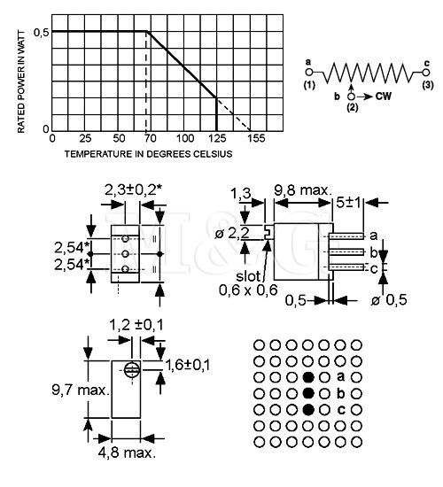 M G Electronic Potenciometar Trimer Vi Ob 3 8 W k