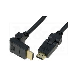 Slika za KABL HDMI muški > HDMI muški ROTACIONI 2m