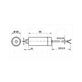 Slika za KONDENZATOR ZA RAD MOTORA 1.5µF 450V