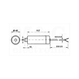 Slika za KONDENZATOR ZA RAD MOTORA 50µF  400V