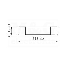 Slika za OSIGURAČ 6,3x32 BRZI 250V 400mA