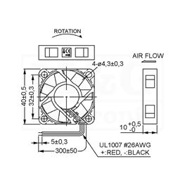 Slika za VENTILATOR DC 24V 40x40x10 SUNON Vapo