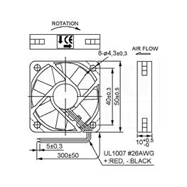 Slika za VENTILATOR DC 12V 50X50X10 SUNON