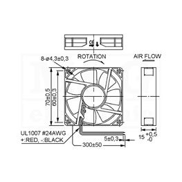 Slika za VENTILATOR DC 12V 70X70X15 SUNON