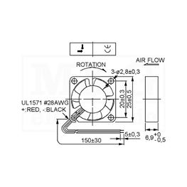 Slika za VENTILATOR DC 5V 25X25X6 SUNON V