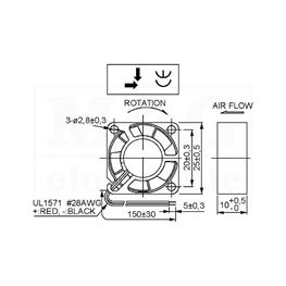 Slika za VENTILATOR DC 5V 25X25X10 SUNON