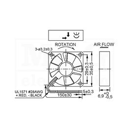 Slika za VENTILATOR DC 5V 30X30X6 SUNON