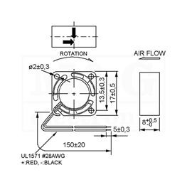 Slika za VENTILATOR DC 5V 17X17X8 SUNON V