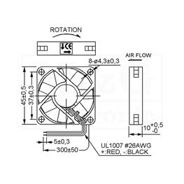 Slika za VENTILATOR DC 12V 45X45X10 SUNON