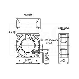 Slika za VENTILATOR AC 230V 60x60x25 SUNON Vapo