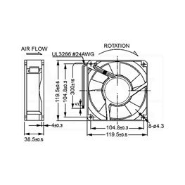 Slika za VENTILATOR AC 230V 120x120x38 SUNON Sleeve