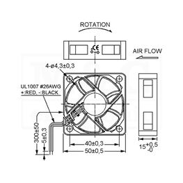 Slika za VENTILATOR DC 24V 50x50x15 SUNON Vapo