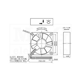 Slika za VENTILATOR DC 5V 35X35X10 SUNON 3 IZVODA