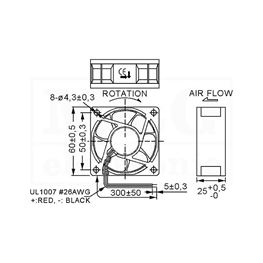 Picture of VENTILATOR DC 12V 60X60X25 SUNON Vapo