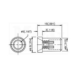 Picture of KUĆIŠTE LE DIODE PLASTIČNO 5MM U