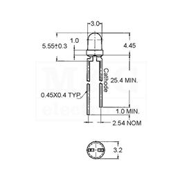 Slika za LE DIODA BLINK 3MM CRVENA