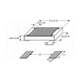 Slika za OTPORNIK SMD 1206 1/4W 1R2