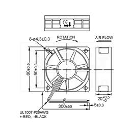 Picture of VENTILATOR DC 24V 60x60x20 SUNON Vapo